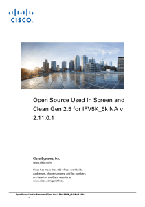 Open Source Used In Screen and 2.11.0.1