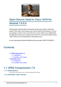 Open Source Used In Cisco 3410 for Asianet 1.0.0.0