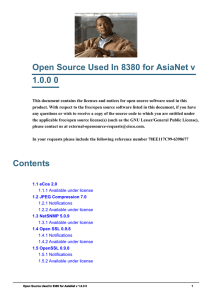 Open Source Used In 8380 for AsiaNet v 1.0.0 0