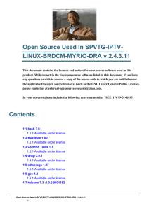 Open Source Used In SPVTG-IPTV- LINUX-BRDCM-MYRIO-DRA v 2.4.3.11