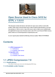 Open Source Used In Cisco 3410 for GTPL v 1.0.0 0