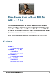 Open Source Used In Cisco 4398 for GTPL v 1.0.0 0