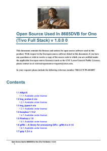 Open Source Used In 8685DVB for Ono