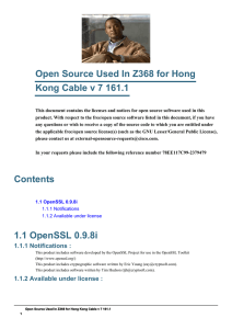 Open Source Used In Z368 for Hong