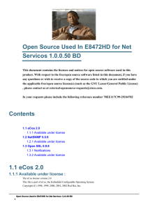 Open Source Used In E8472HD for Net Servicos 1.0.0.50 BD