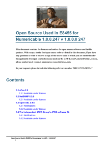 Open Source Used In E8455 for Numericable 1.0.0.247 v 1.0.0.0 247