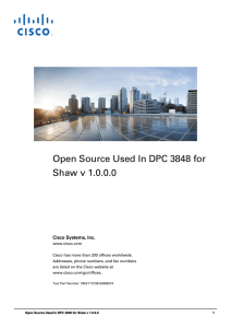 Open Source Used In DPC 3848 for Shaw v 1.0.0.0