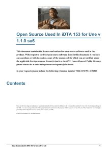 Open Source Used In iDTA 153 for Une v 1.1.0 sa6