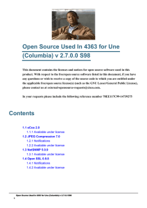 Open Source Used In 4363 for Une (Columbia) v 2.7.0.0 S98