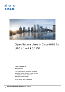 Open Source Used In Cisco 8485 for  Cisco Systems, Inc.