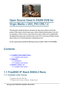 Open Source Used In E4200 DVB for