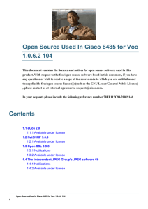 Open Source Used In Cisco 8485 for Voo 1.0.6.2 104