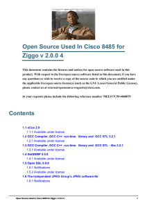 Open Source Used In Cisco 8485 for Ziggo v 2.0.0 4