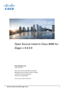Open Source Used In Cisco 8485 for Ziggo v 4.0.0.9