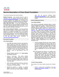 Service Description of Cisco Smart Foundation www.cisco.com/software