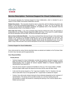 Service Description: Technical Support for Cloud Collaboration