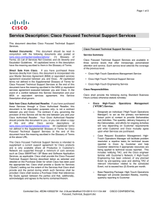 Service Description: Cisco Focused Technical Support Services