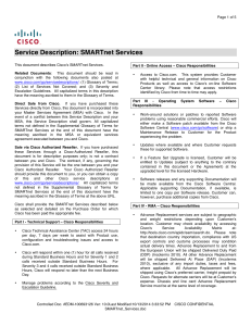 Service Description: SMARTnet Services