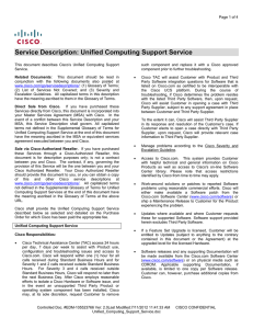 Service Description: Unified Computing Support Service