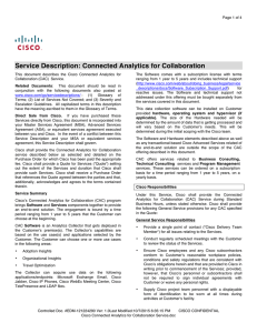 Service Description: Connected Analytics for Collaboration
