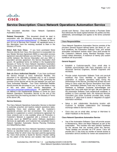 Service Description: Cisco Network Operations Automation Service
