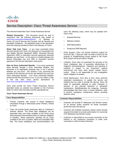 Service Description: Cisco Threat Awareness Service