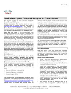 Service Description: Connected Analytics for Contact Center