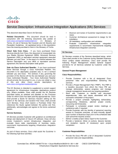 Service Description: Infrastructure Integration Applications (IIA) Services