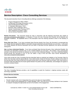 Service Description: Cisco Consulting Services