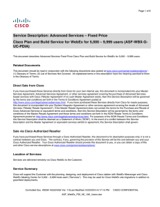 Service Description: Advanced Services – Fixed Price