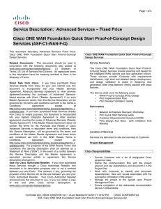 Service Description:  Advanced Services – Fixed Price