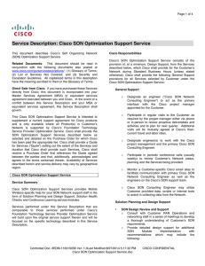 Service Description: Cisco SON Optimization Support Service