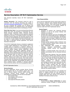 Service Description: SP Wi-Fi Optimization Service