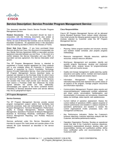 Service Description: Service Provider Program Management Service