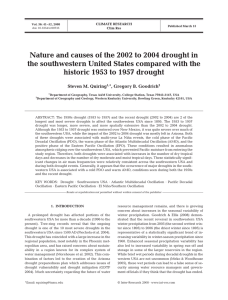 Nature and causes of the 2002 to 2004 drought in