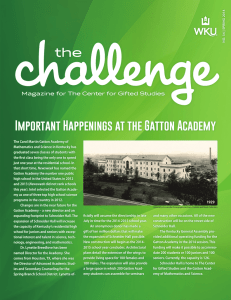 Important Happenings at the Gatton Academy