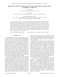 Physics faculty beliefs and values about the teaching and learning... I. Mapping the common core