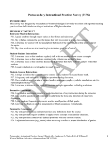 Postsecondary Instructional Practices Survey (PIPS)