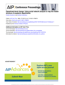 Department-level change: Using social network analysis to map the hidden