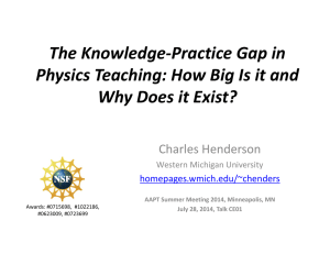 The Knowledge-Practice Gap in Physics Teaching: How Big Is it and