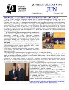 JUN JEFFERSON UROLOGY NEWS 2006 WORLD CONGRESS ON ENDOUROLOGY IN CLEVELAND