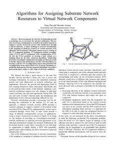 Algorithms for Assigning Substrate Network Resources to Virtual Network Components