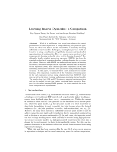 Learning Inverse Dynamics: a Comparison