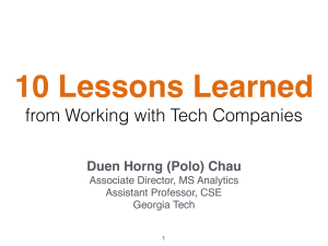 10 Lessons Learned    from Working with Tech Companies