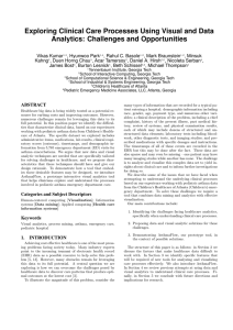 Exploring Clinical Care Processes Using Visual and Data