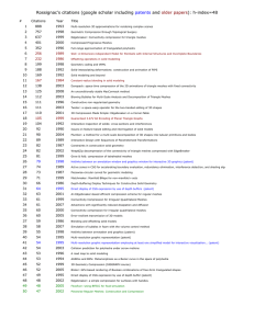 Rossignac's citations (google scholar including and ): h-index=48 patents