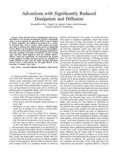 Advections with Significantly Reduced Dissipation and Diffusion Georgia Institute of Technology