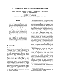 A Latent Variable Model for Geographic Lexical Variation