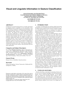 Visual and Linguistic Information in Gesture Classification