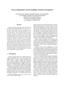 Device Independence and Extensibility in Gesture Recognition